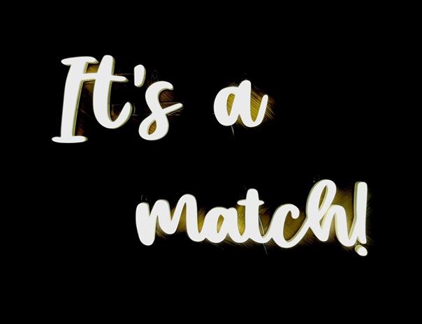 neon led tinder ślub