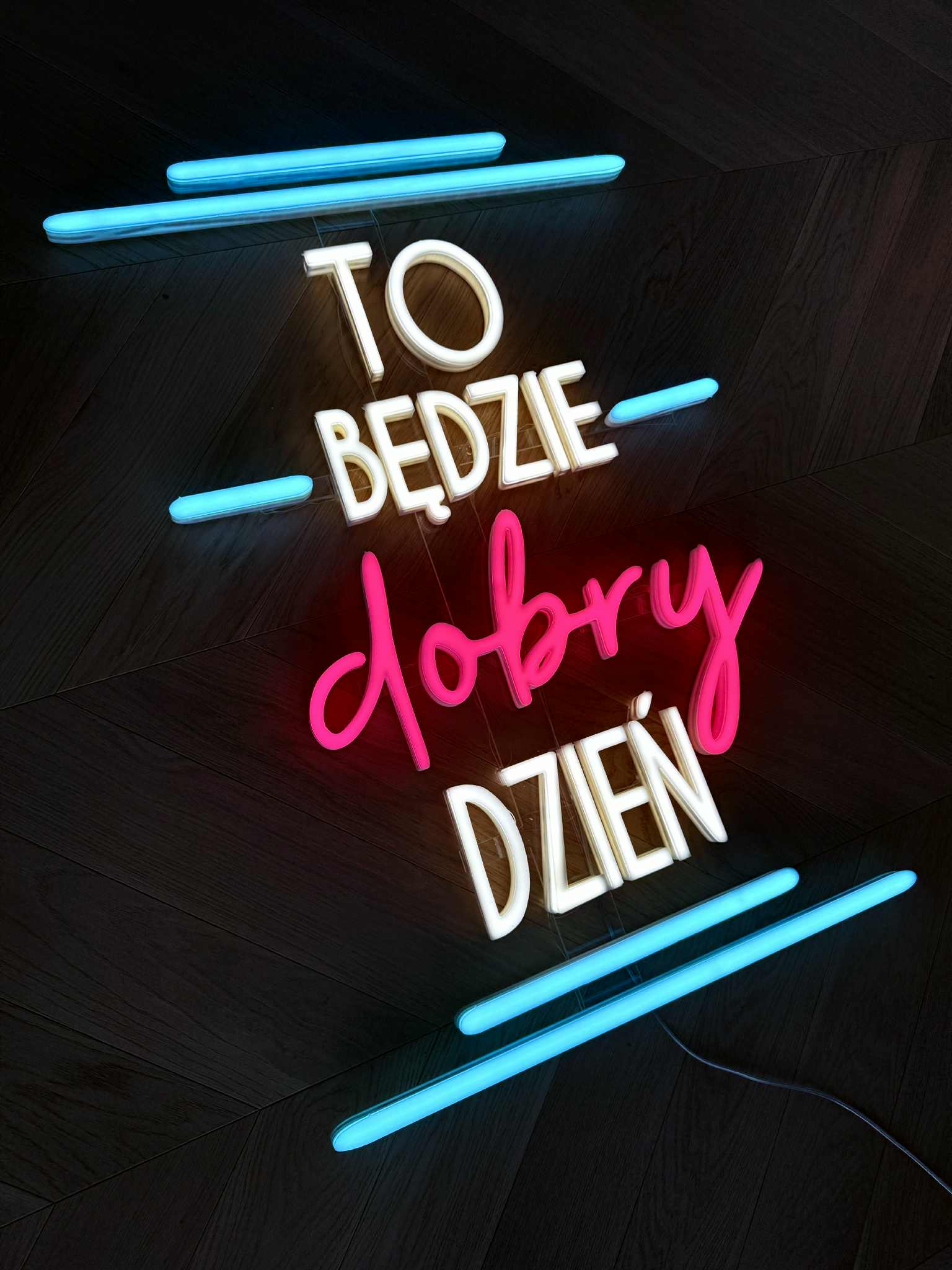 neon led ślubny
